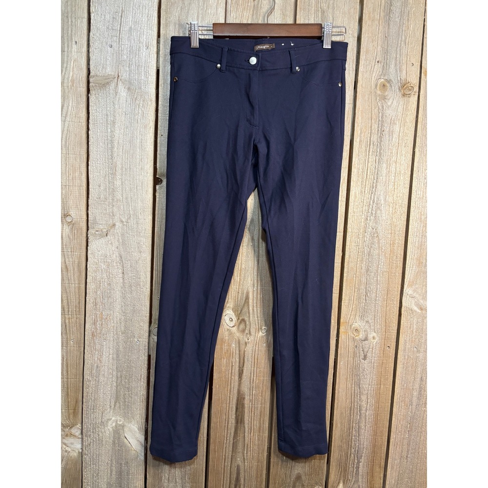 J.McLaughlin Lexi Navy Blue Ponte Knit Skinny Pants Womens 4 Stretch Trousers